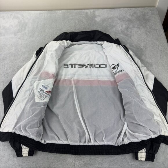 Vintage American Team Sports Men's Sz Large Racing Windbreaker Jacket 100% Nylon - Picture 3 of 13